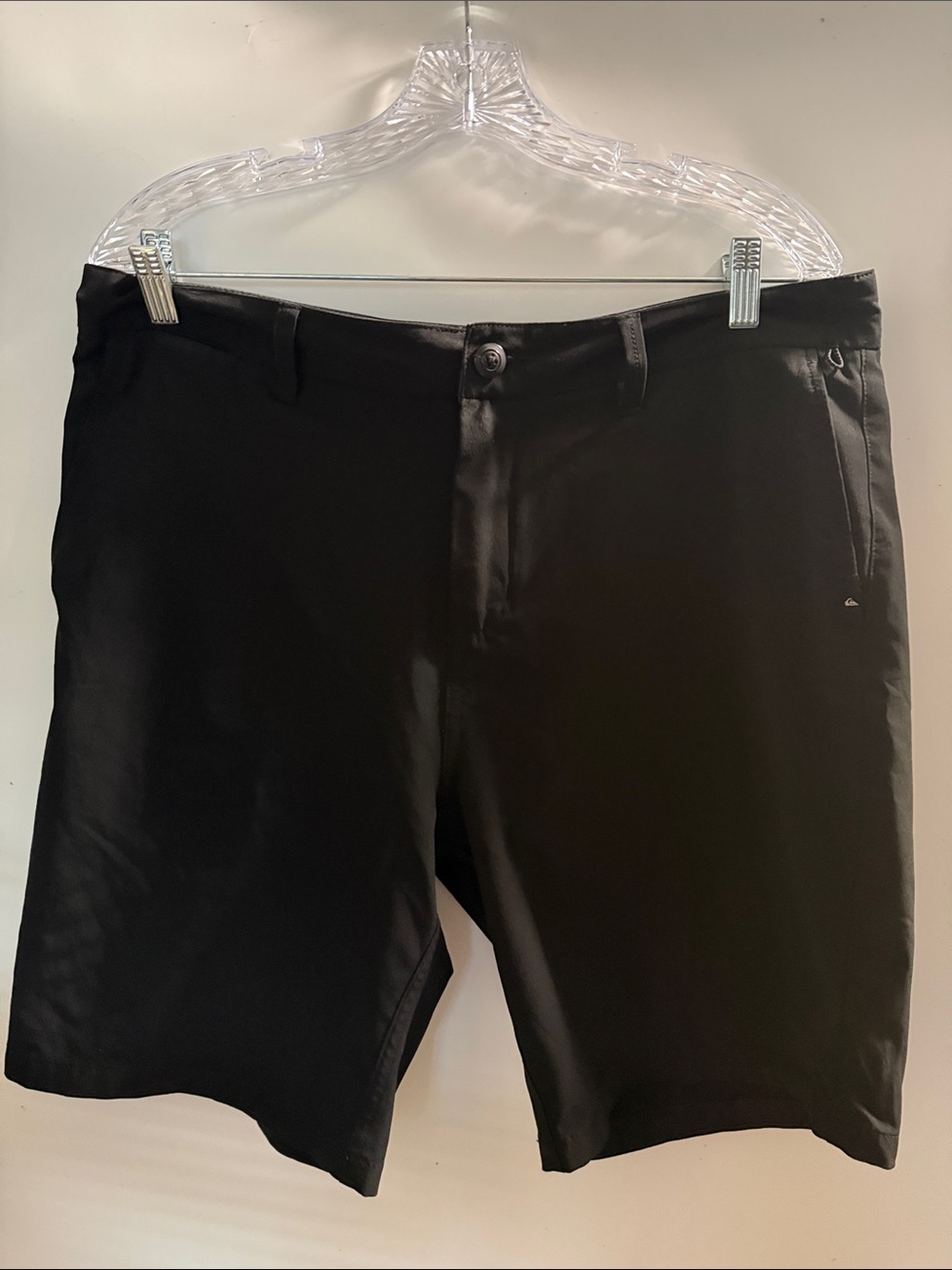 Quiksilver Men's Black Flat-Front Performance Shorts